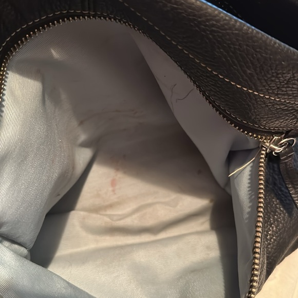 Coach Bag F15064 hobo black leather with scarf. Used Condition. Interior Stains. - Picture 8 of 13